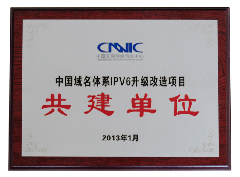 CNNIC中國域名體系IPV6升級改造項目 共建單位